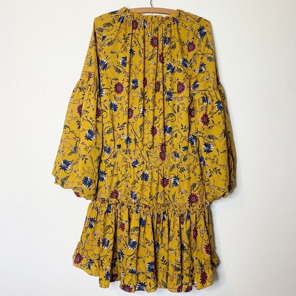 MISA Los Angeles Smocked Ruffle Floral Dress Size Large - Picture 5 of 5